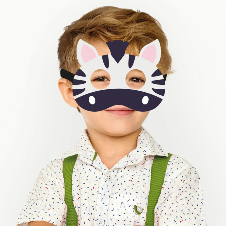 Zebra mask felt