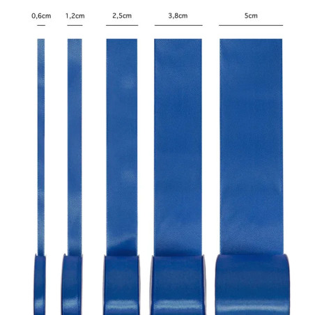 Satin ribbon blue 25mm, 23m
