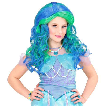 Mermaid Wig, turquoise emerald