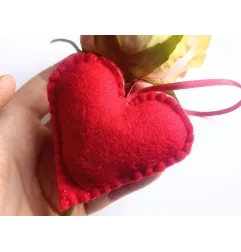 Heart in red ribbon