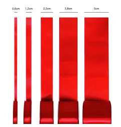 Satin ribbon red 38mm, 23m