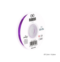 Satin ribbon purple 6mm, 23m