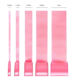 Satin ribbon pink 50mm, 23m