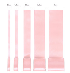 Satin ribbon light pink 25mm, 23m