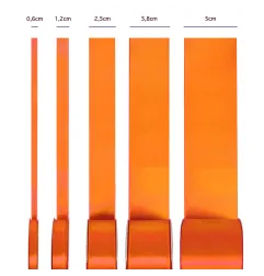 Satin ribbon neon orange 25mm, 23m