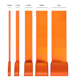 Satin ribbon neon orange 50mm, 23m