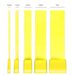 Satin ribbon yellow 25mm, 23m