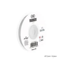 Satin ribbon gray 6mm, 23m
