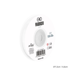 Satīna lente balta 6mm, 23m