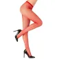 Red fishnet tights, size M–XL, women's mesh pattern tights for parties and costumes