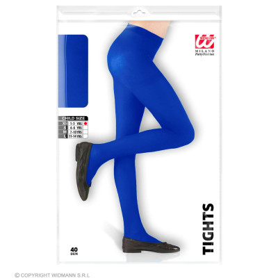 Children's tights 40 DEN blue, 1-14 years