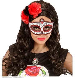 Day of the dead mask red