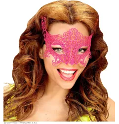 Venetian lace eye mask pink