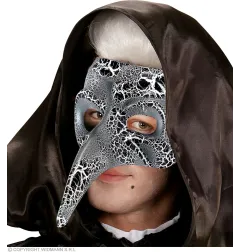 Venetian mask black and white with nose