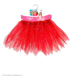 Tutu tulle skirt red, 30 cm