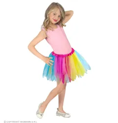 Tutu tulle skirt in rainbow colors, 30 cm