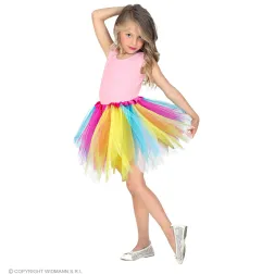 Tutu tulle skirt in rainbow colors, 30 cm