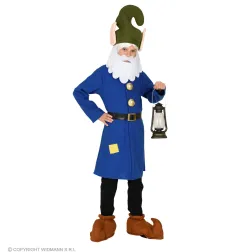 Dwarf costume blue, 104-140 cm