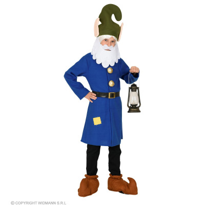 Dwarf costume blue, 104-140 cm