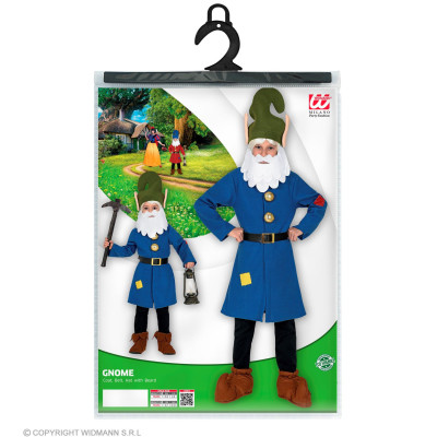 Dwarf costume blue, 104-140 cm