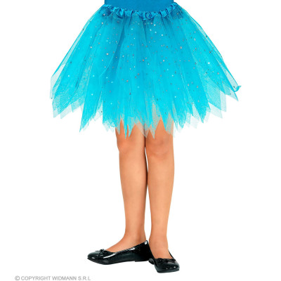 Tutu tulle skirt blue, 30 cm