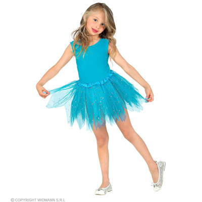 Tutu tulle skirt blue, 30 cm