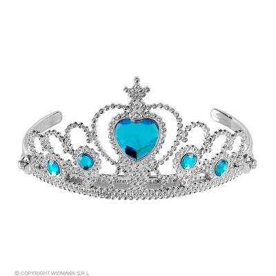 Silver tiara with turquoise stones