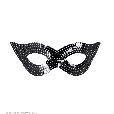 Eye mask black with sequins