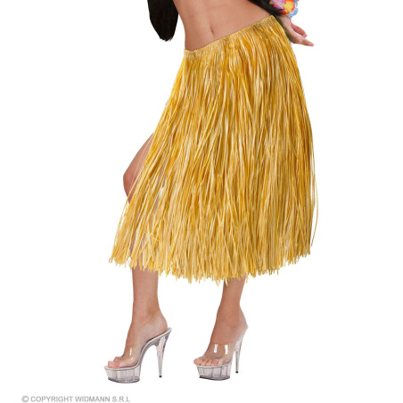 Hawaiian skirt in straw color, 75 cm