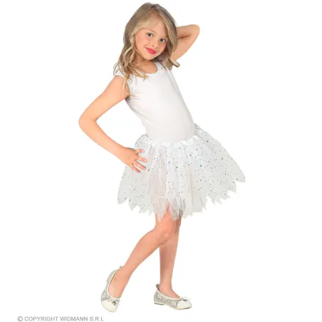 Tutu tulle skirt white, 30 cm