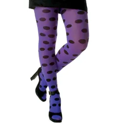 Tights for women 70 den purple with black dots